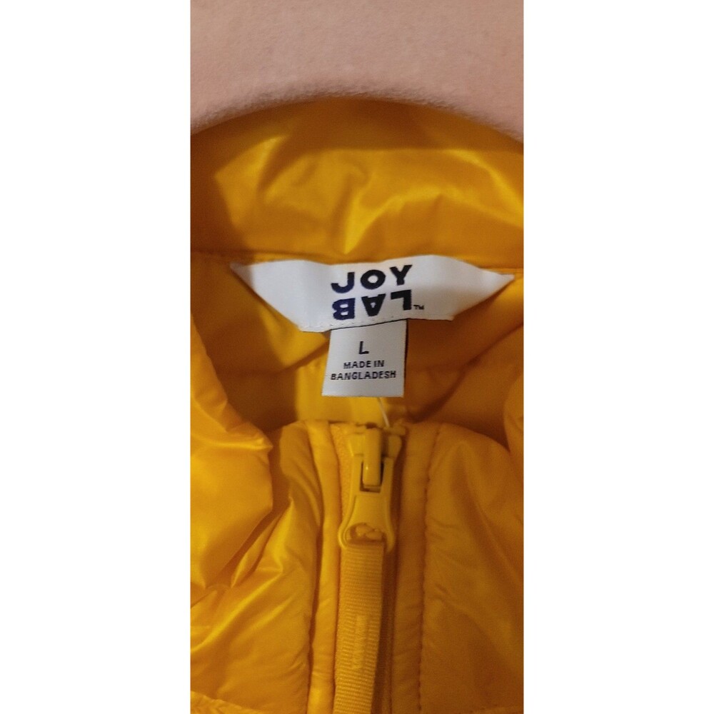 JoyLab Womens L Orange Quilted Puffer Vest Lightweight Zip Front Sleeveless - Picture 5 of 7